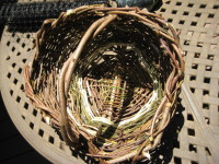 top view of bittersweet and kudzu basket